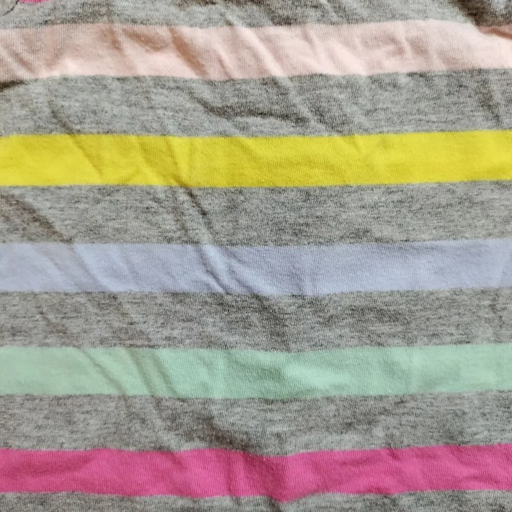 Gap dress 2T girls striped tank dress rainbow cotton summer pink mint green